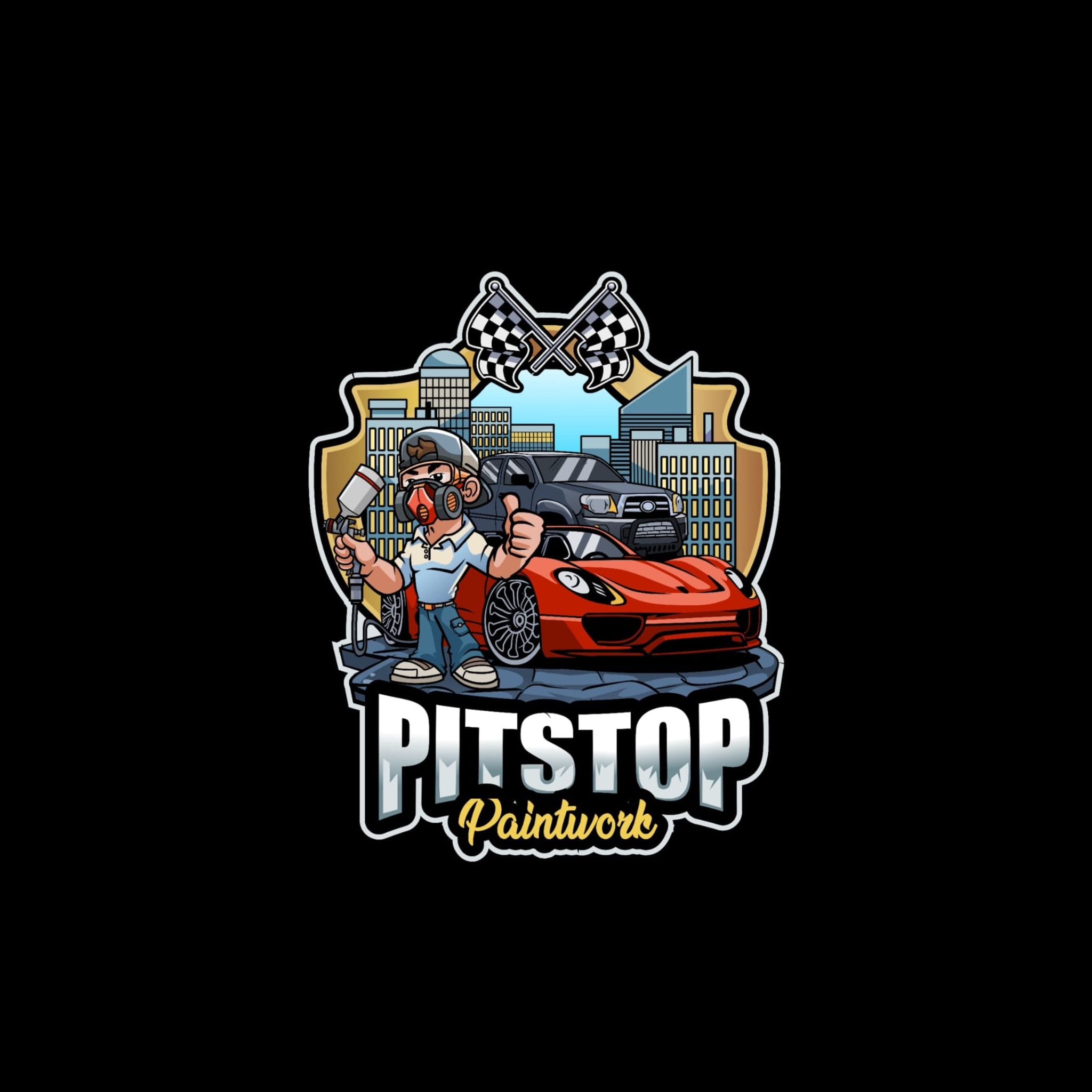 This is the logo for Pitstop Paintwork